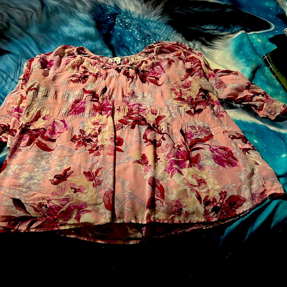 Floral Beige Women's Top